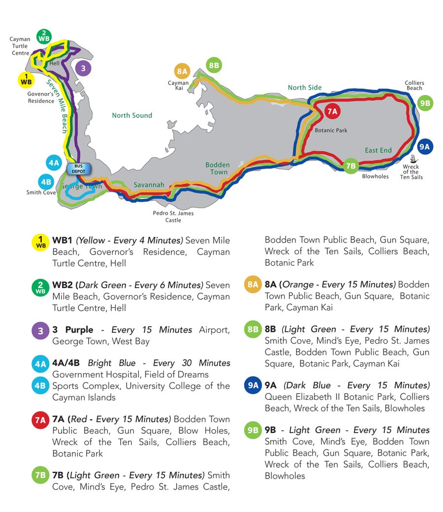 Grand Cayman Bus Routes