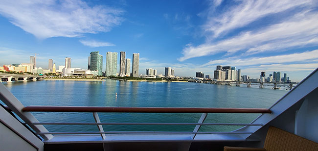 Miami's Beutiful Skyline - A Sad Sight from Our Verandah on Disembarkation Morning