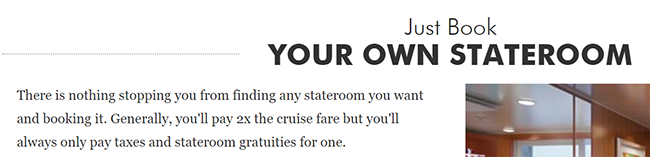 Even NCL admits on their website that these solo rates aren't the norm