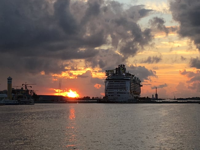 Mariner of the Seas sunset