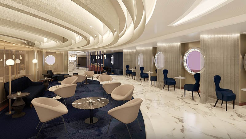 "Sip" Champagne & Caviar Bar on Virgin Voyages' Scarlet Lady