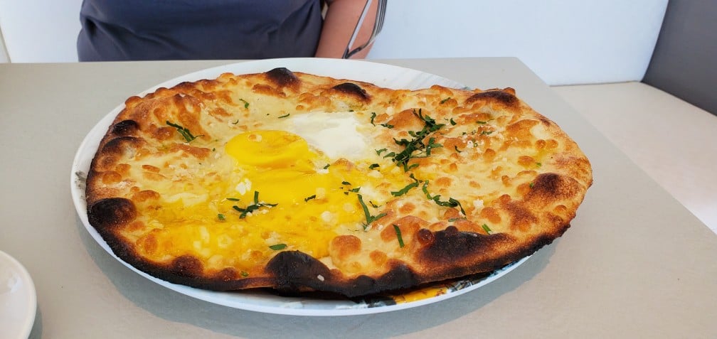 Egg Pizza at New York Deli & Pizza on Nieuw Statendam
