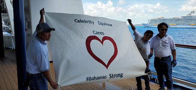 Celebrity Equinox Cars - #BahamasStrong Sign