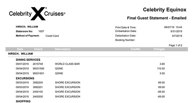 Celebrity Cruises Folio