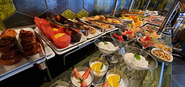Cold Breakfast Buffet at Cagney's Steakhouse on Norwegian Sky