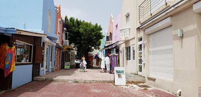 Colorful buildings in Sint Maarten
