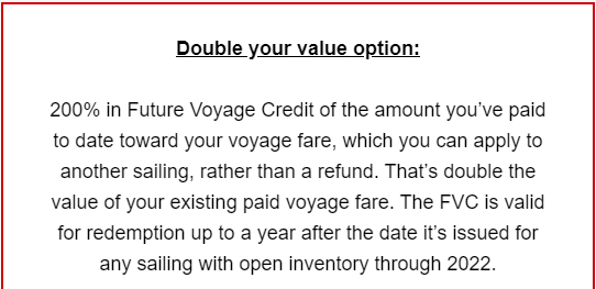 Virgin Voyages Double Your Value Offer