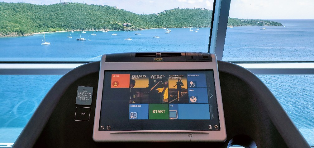 Staying Fit on a Fancy Treadmill on Celebrity Equinox