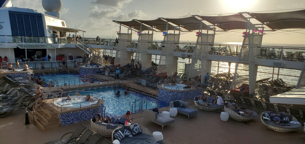 Equinox Pool Deck at Sunset