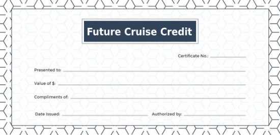 Future Cruise Credit