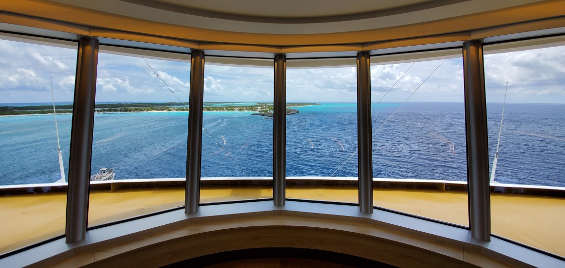 Half Moon Cay from the Crow's Nest on Nieuw Statendam