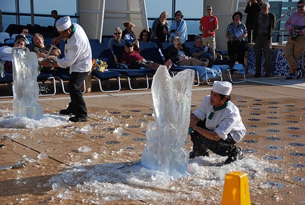 Ice Carving On The Celebrity Equinox
