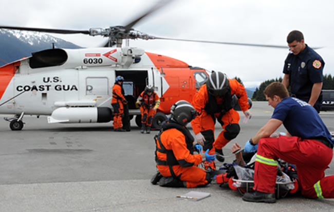 A medical evacuation in Juneau, Alaska