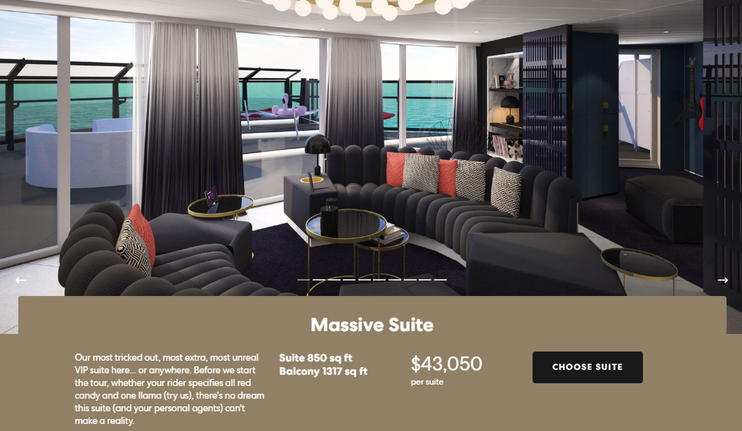 The Massive Suite Costs Up to $43,500 For Five Nights on Scarlet Lady