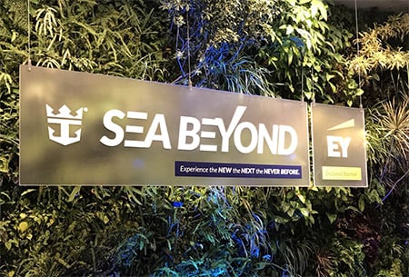 Royal Caribbean Cruise Lines' Sea Beyond Event in NYC - sign