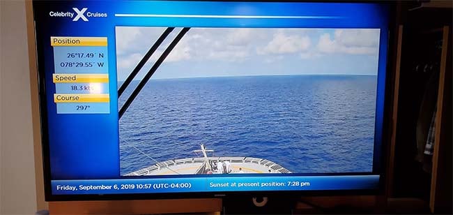 Bow of Celebrity Equinox Along With Current Information