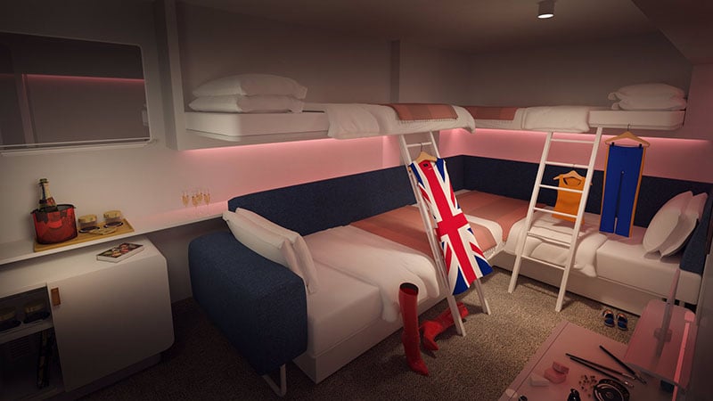 Social Insider 'Loft' Cabin on Virgin Voyages' Scarlet Lady