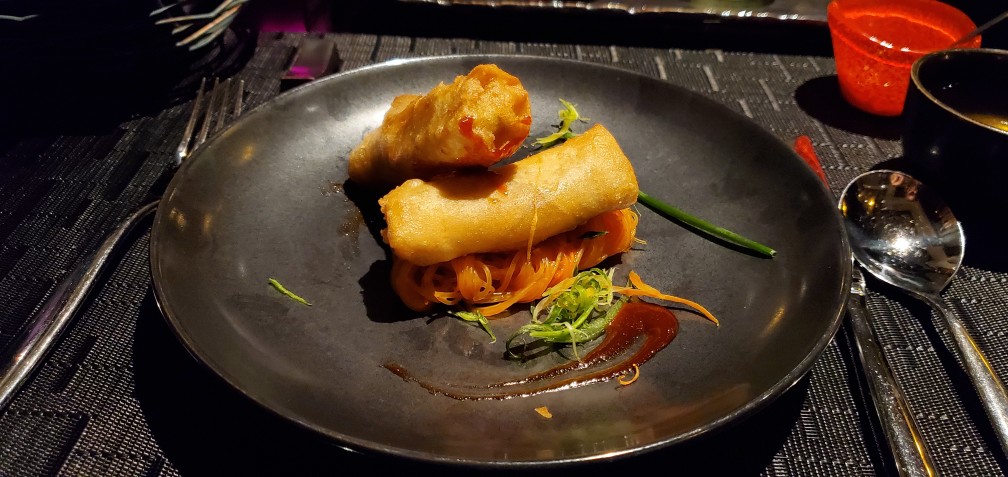 Vegetarian Spring Rolls in Tamarind