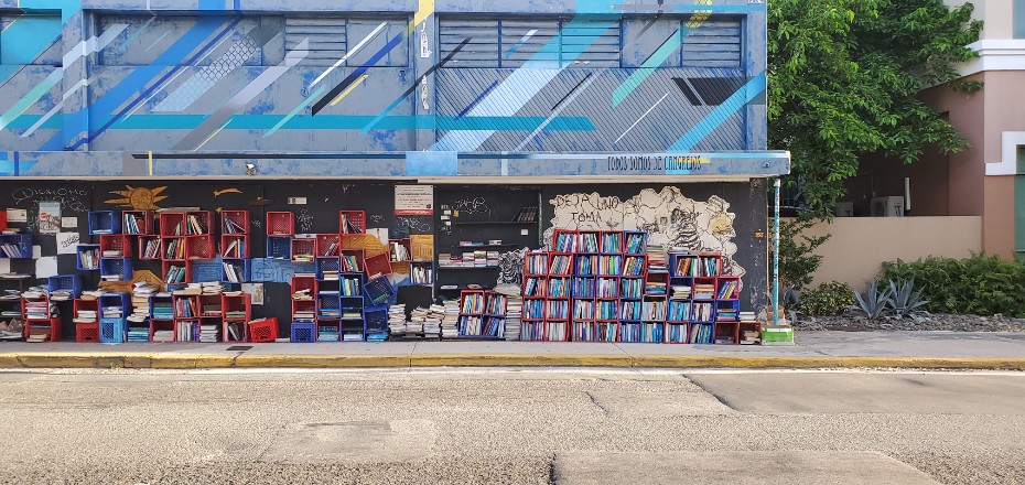 "Take One Leave One" Open-Air Library in San Juan