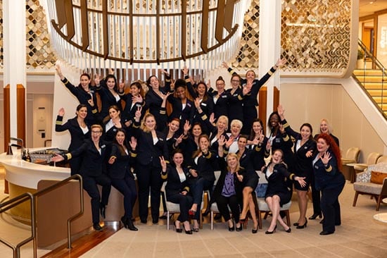 Women Leaders of Celebrity Cruises in the Martini Bar on Celebrity Edge