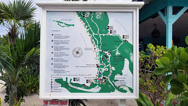 map of Half Moon Cay