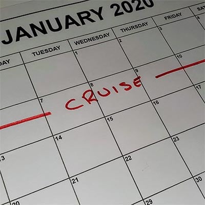 calendar with cruise booking