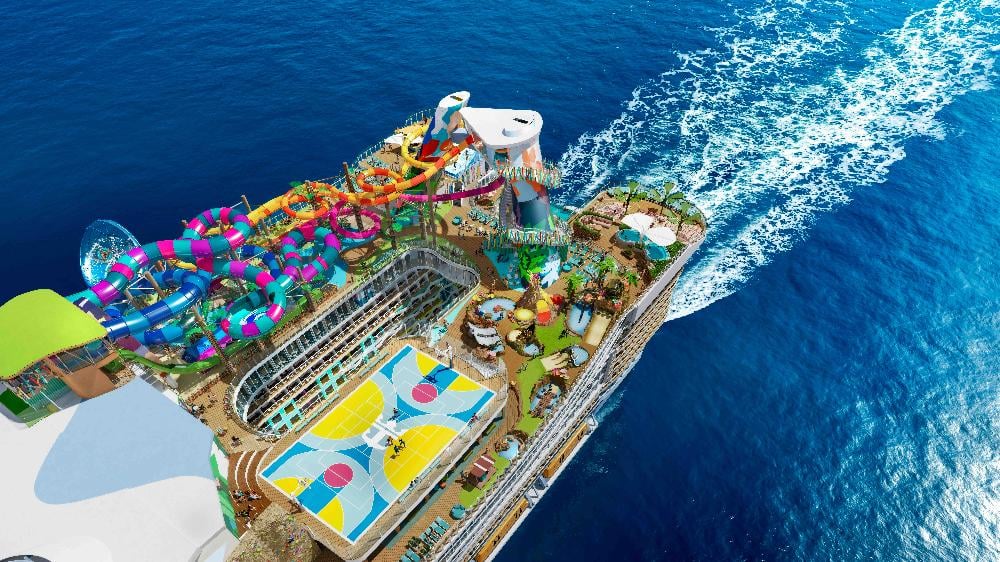Legend of the Seas from above