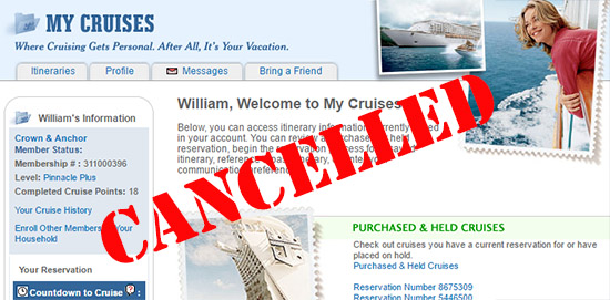 cancelled cruise