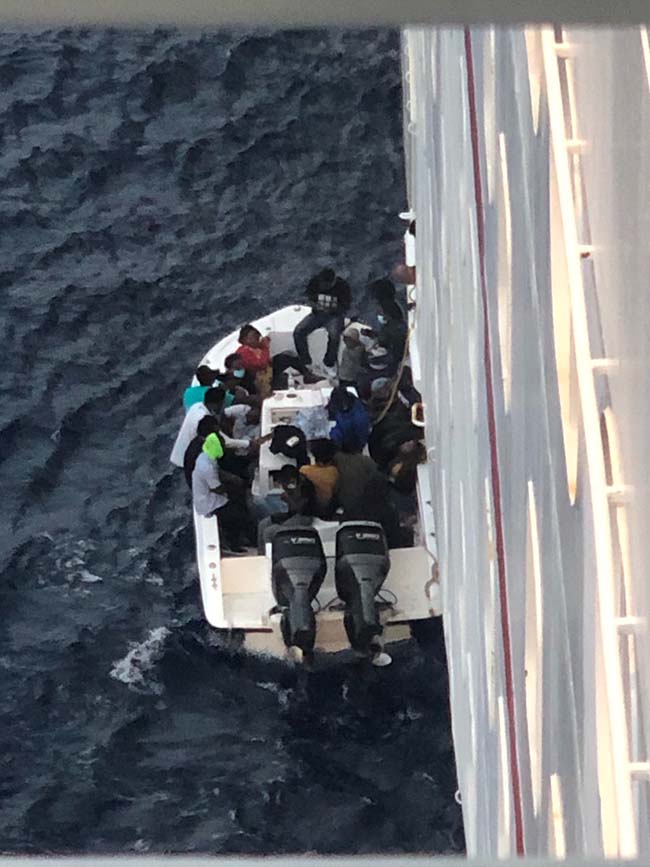 Carnival Sensation Crew Rescuing 24 Boaters Off Florida Coast