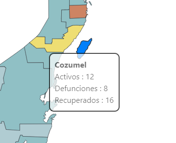 COVID-19 in Cozumel as of 5/24/20: 12 active cases, 8 deaths, 16 recovered