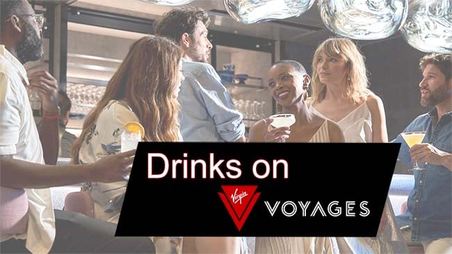 Drinks on Virgin Voyages - people drinking on Scarlet Lady