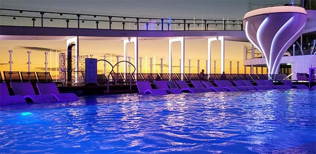 Celebrity Edge is Our Favorite Premium Ship - This is Her Resort Deck at Night