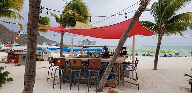 MSC Seaside as seen from Great Bay Sint Maarten