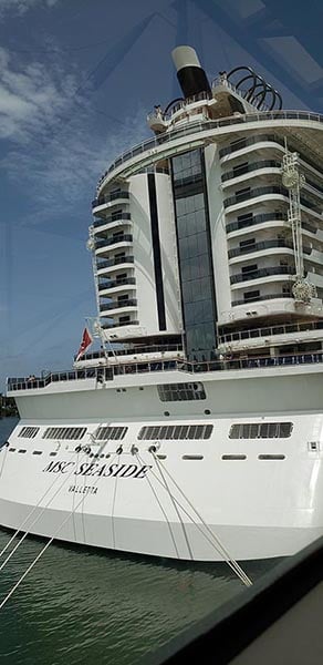 MSC Seaside berthed in PortMiami