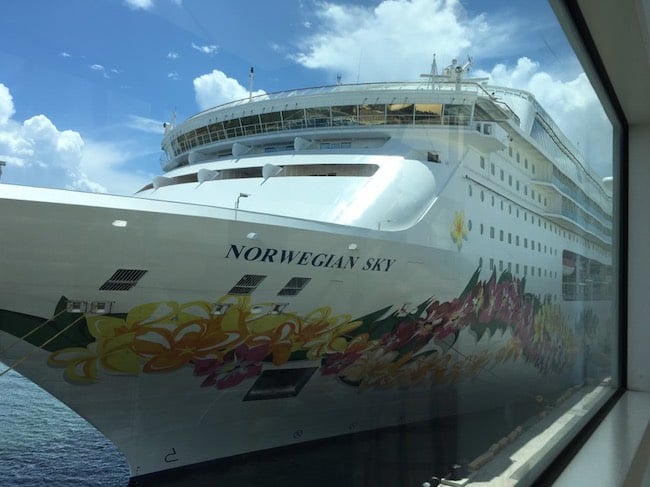 Our First View of Norwegian Sky from PortMiami