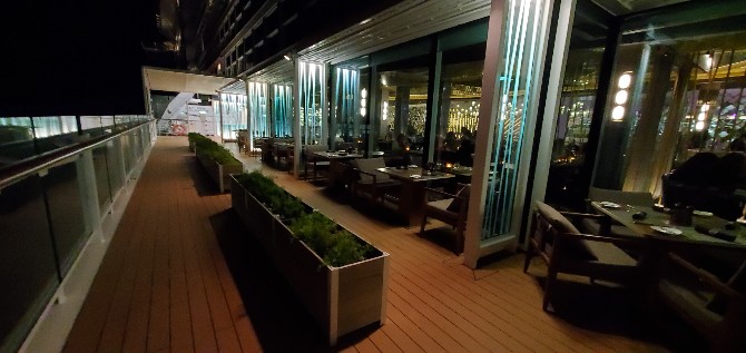 Outside Seating at Fine Cut, Deck 5, Celebrity Edge