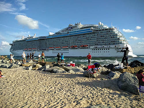 Cruise Ship Leaving Port Everglades