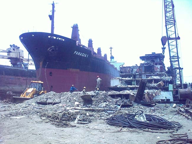 Shipbreaking Yard in Alang, India