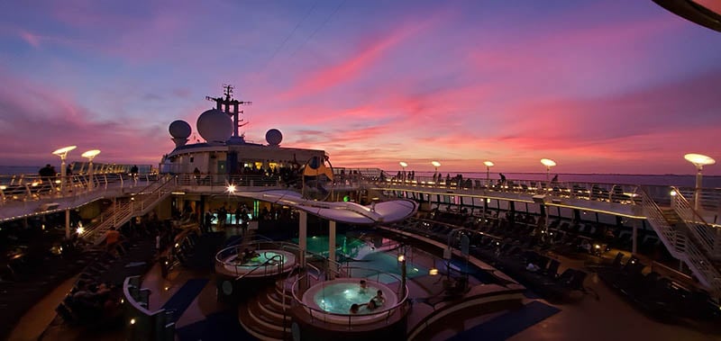 Sunset on RCI Brilliance of the Seas