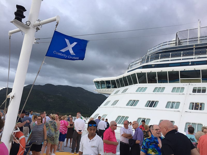 Celebrity Reflection Helipad sailing out of Labadee, Haiti