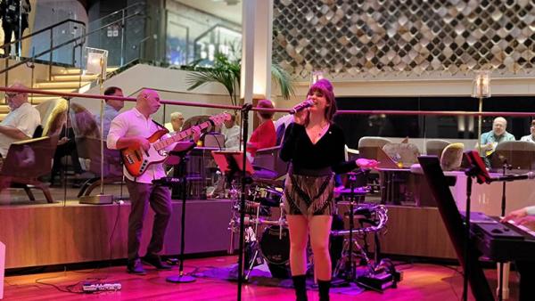 Ana Costa Entertaining Guests on Celebrity Edge's 1st Cruise Back