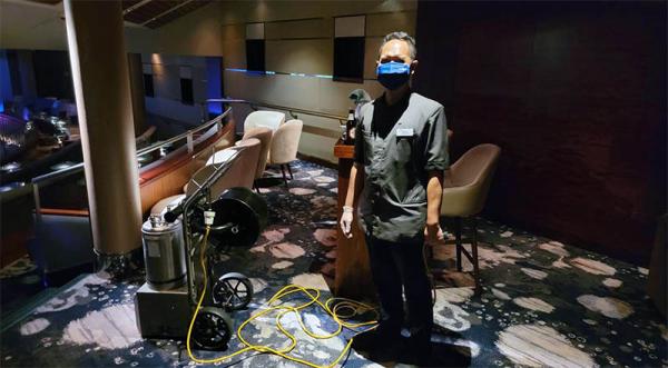 Specialized Disinfectant Equipment in Celebrity Millennium Theater