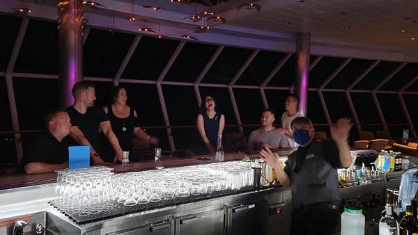 Bartender on Celebrity Millennium Posing with Guests