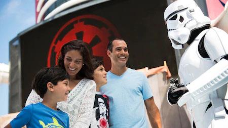 Stormtrooper with family on DCL