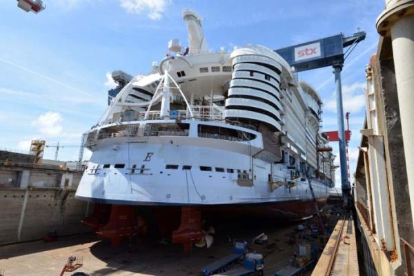 Symphony of the Seas in dry dock